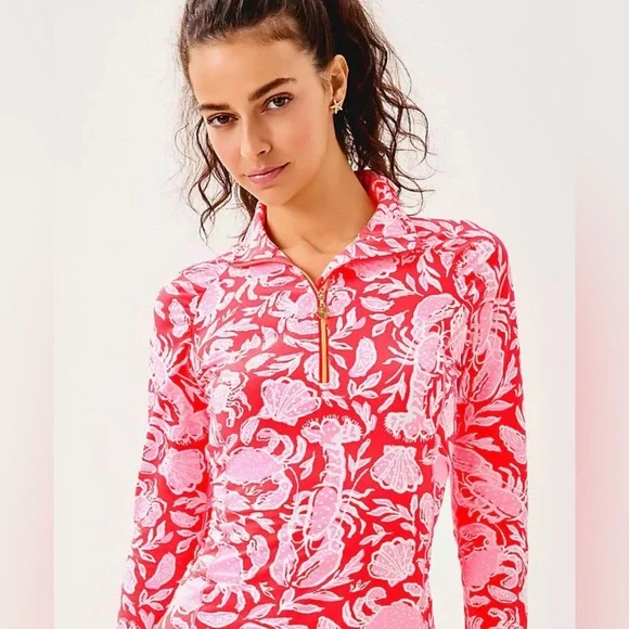 Lilly Pulizter SMALL Justine Luxletic Half Zip Pullover UPF  UPF 50+ Fitted - Picture 5 of 12